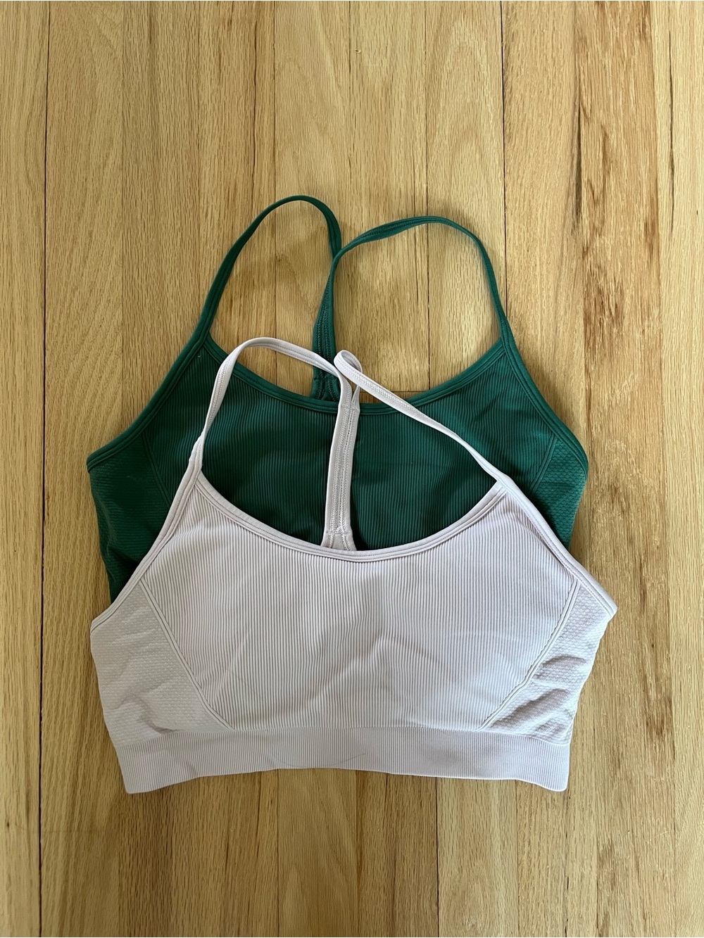 Like New DSG Everyday Ribbed Bralette - Green & Lilac